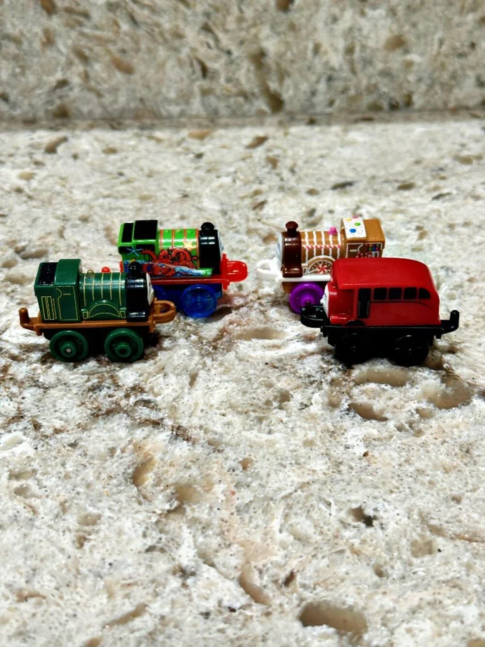 Thomas & Friends Mini Trains Lot of 4 Percy Bertie Bus Emily Sweets and Weighted